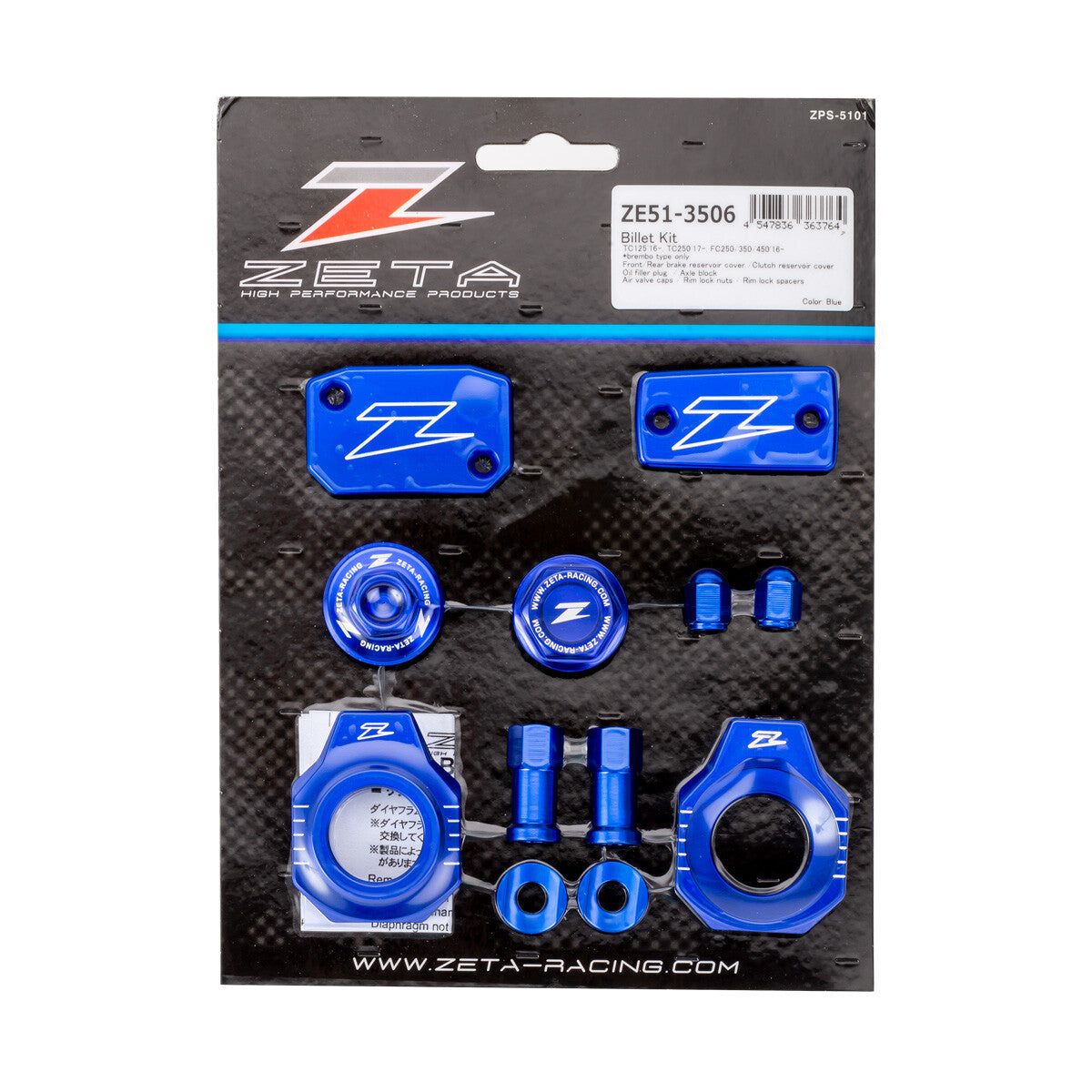 ZETA Billet Kit Hus Blue ZE51-3506