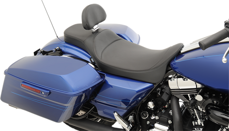 DRAG SPECIALTIES Extended Reach Predator Seat - Mild Stitched - Driver's Backrest - FL '08-'22 0801-1005