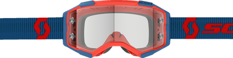 SCOTT Fury WFS Goggle - Dark Blue/Neon Red - Clear 278596-7698113