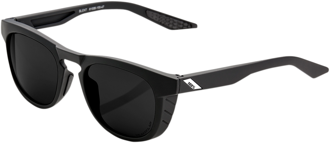 100% Slent Sunglasses - Black - Gray Polarized 61035-100-47