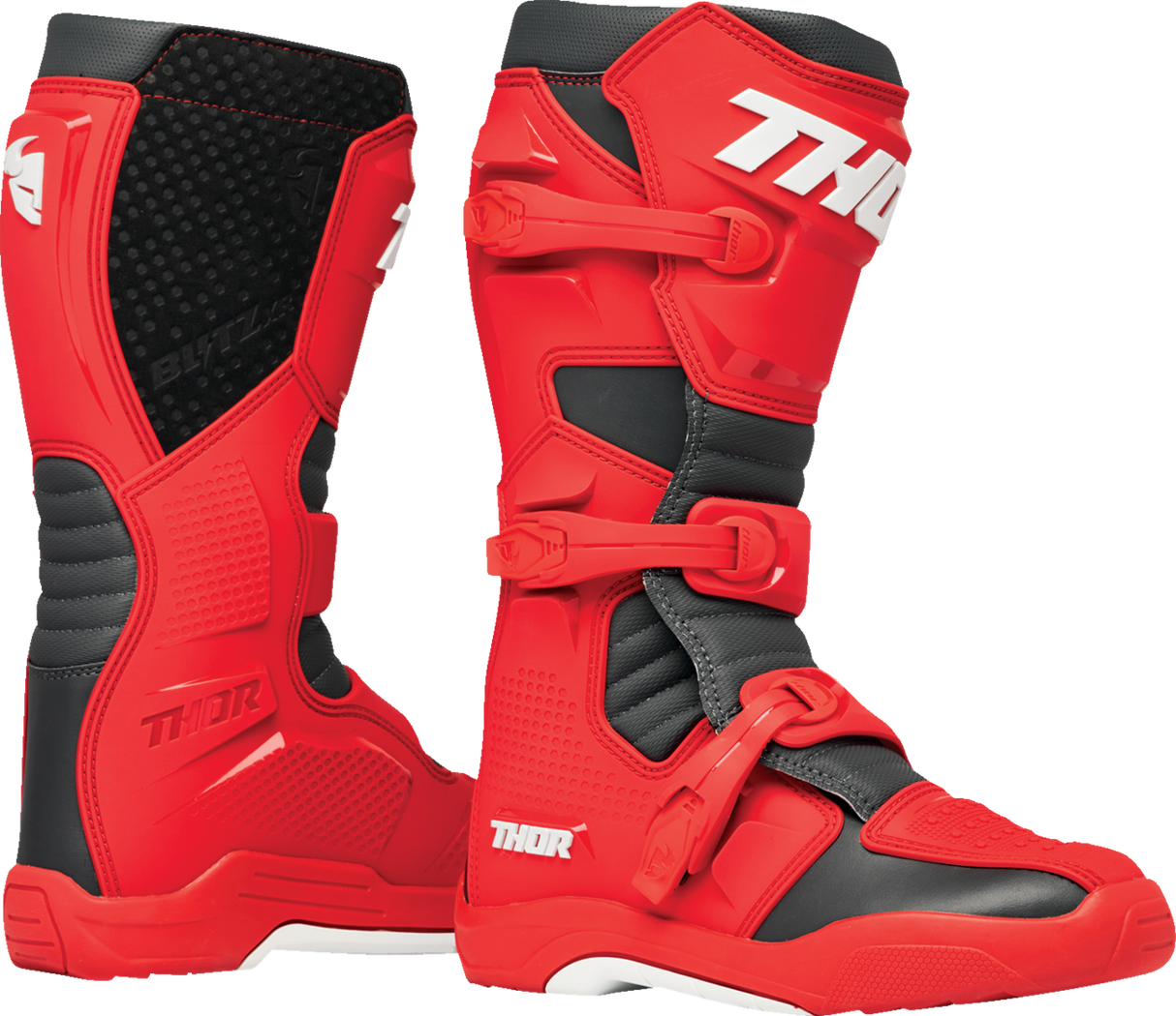 THOR Blitz XR Boots - Red/Charcoal - Size 8 3410-3110