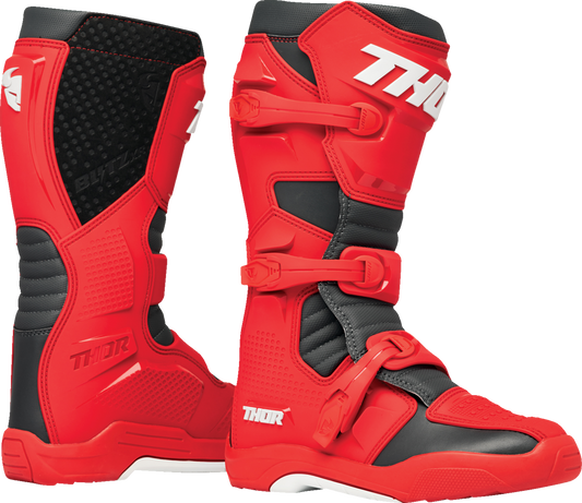 THOR Blitz XR Boots - Red/Charcoal - Size 9 3410-3111