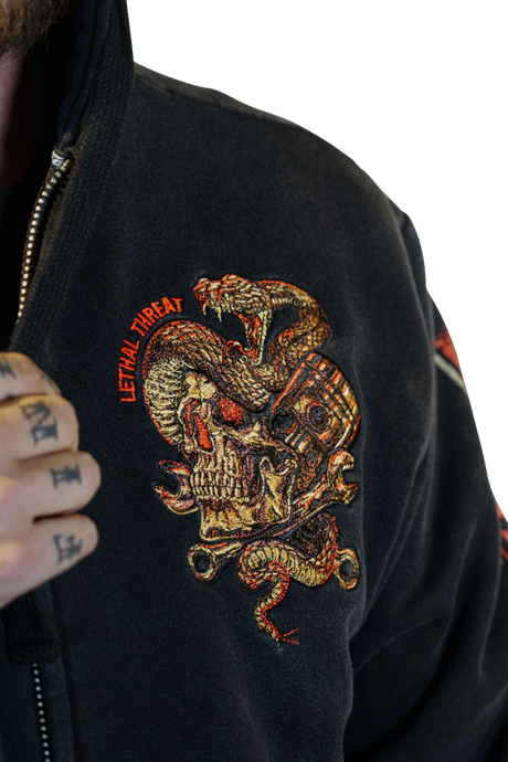 LETHAL THREAT Venom & Velocity Zip-Up Hoodie - Black - 3XL HD84075XXXL