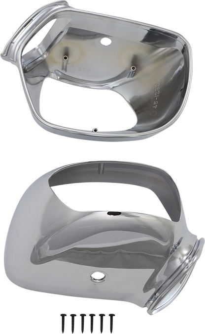 Parts Unlimited Mirror Housings - Chrome 45-1232