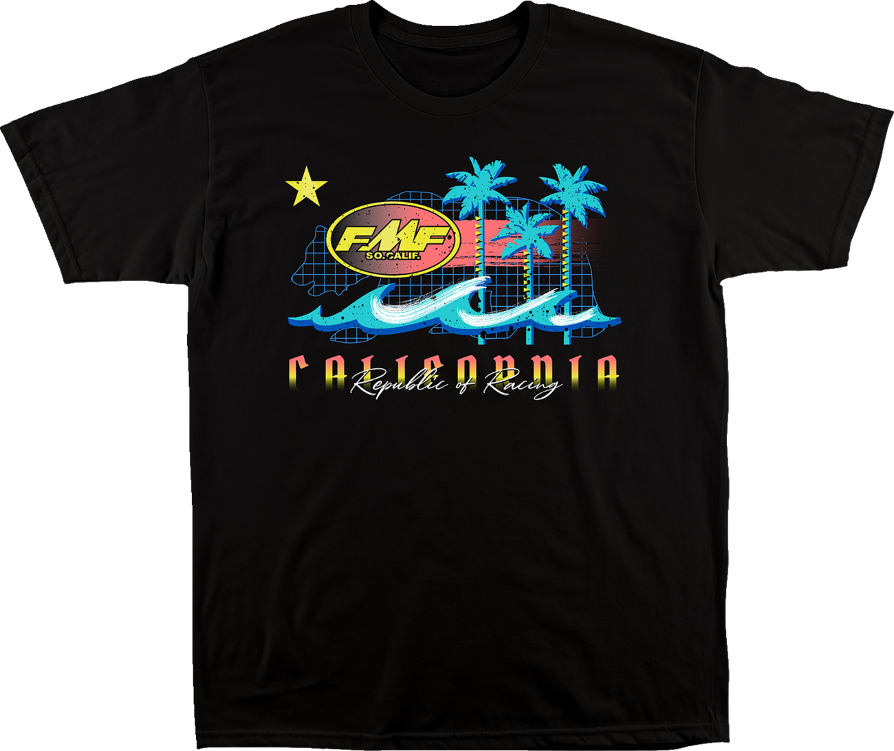 Camiseta ondulada FMF - Negro - Grande SU22118908BKLG 3030-22241 