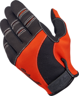 BILTWELL Moto Gloves - Orange/Black - Small 1501-0106-002