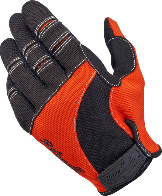 BILTWELL Moto Gloves - Orange/Black - Small 1501-0106-002