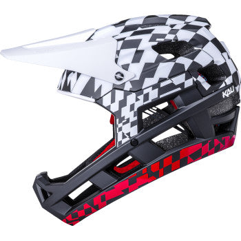 KALI DH Invader Helmet - LTD Glitch - Matte Black/White/Red - XS-M 0211323216