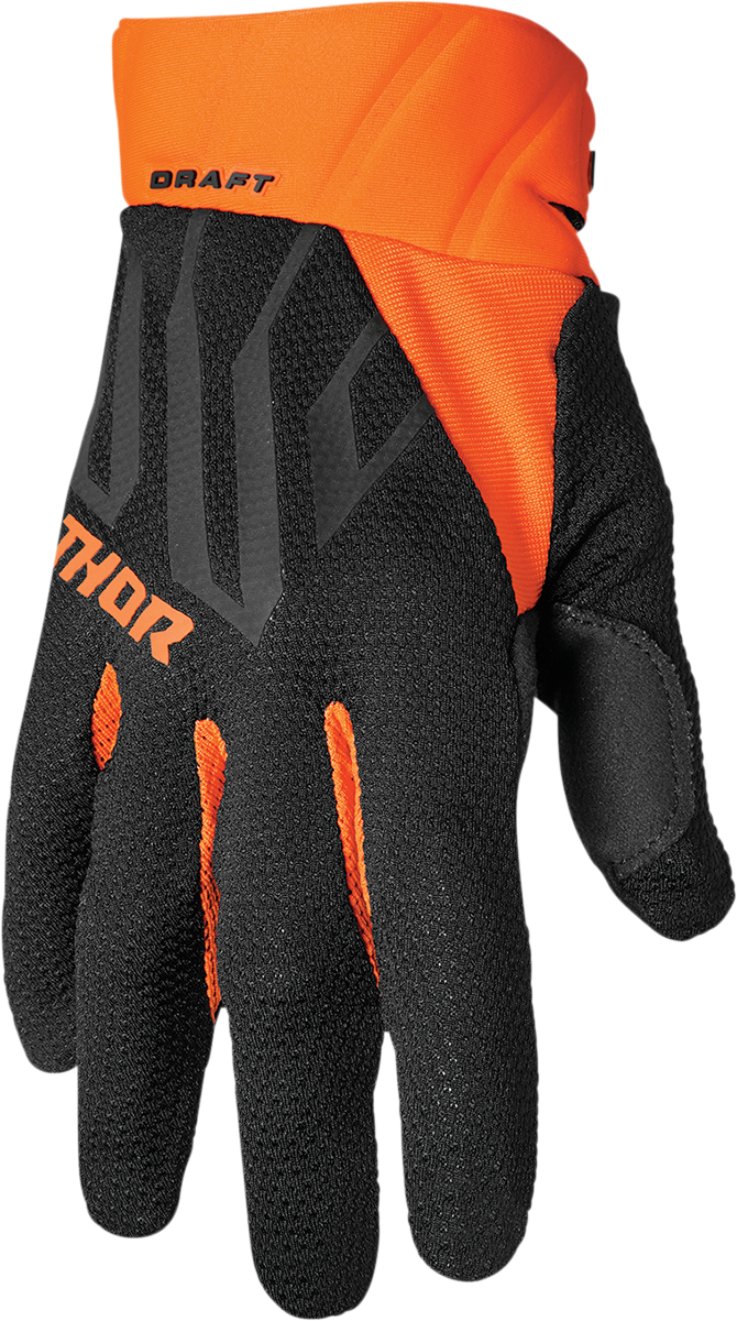 THOR Draft Gloves - Black/Orange - XS 3330-6806