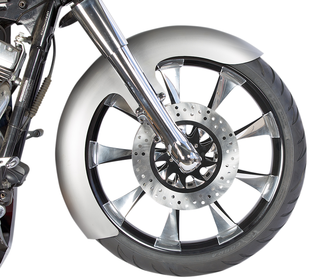 RUSS WERNIMONT DESIGNS Custom Dresser Front Fender for 21" Wheel - Steel - LS-2 Style - 5.5" W x 43" L RWD-50133