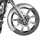 RUSS WERNIMONT DESIGNS Custom Dresser Front Fender for 21" Wheel - Steel - LS-2 Style - 5.5" W x 43" L RWD-50133