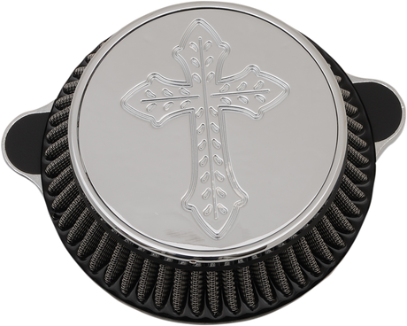 LA CHOPPERS Spanish Cross Air Cleaner - Chrome - M8 LA-2396-03