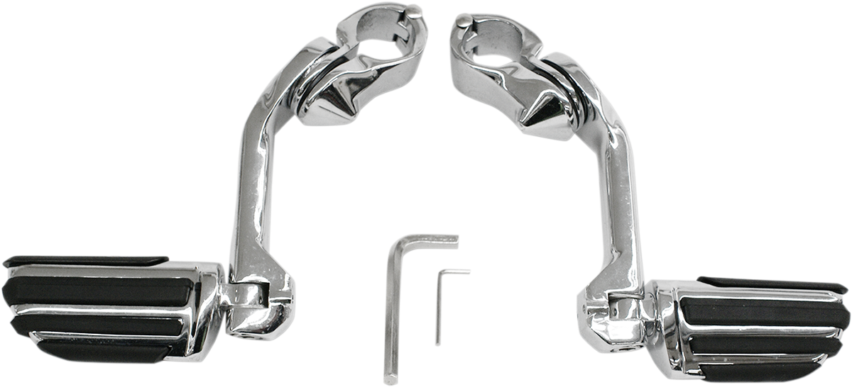 RIVCO PRODUCTS Highway Pegs With Mount - Chrome MV120