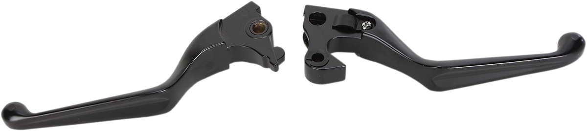 DRAG SPECIALTIES Lever Set - Black H07-0592MB