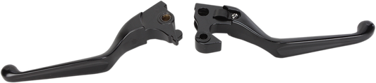 DRAG SPECIALTIES Lever Set - Black H07-0592MB