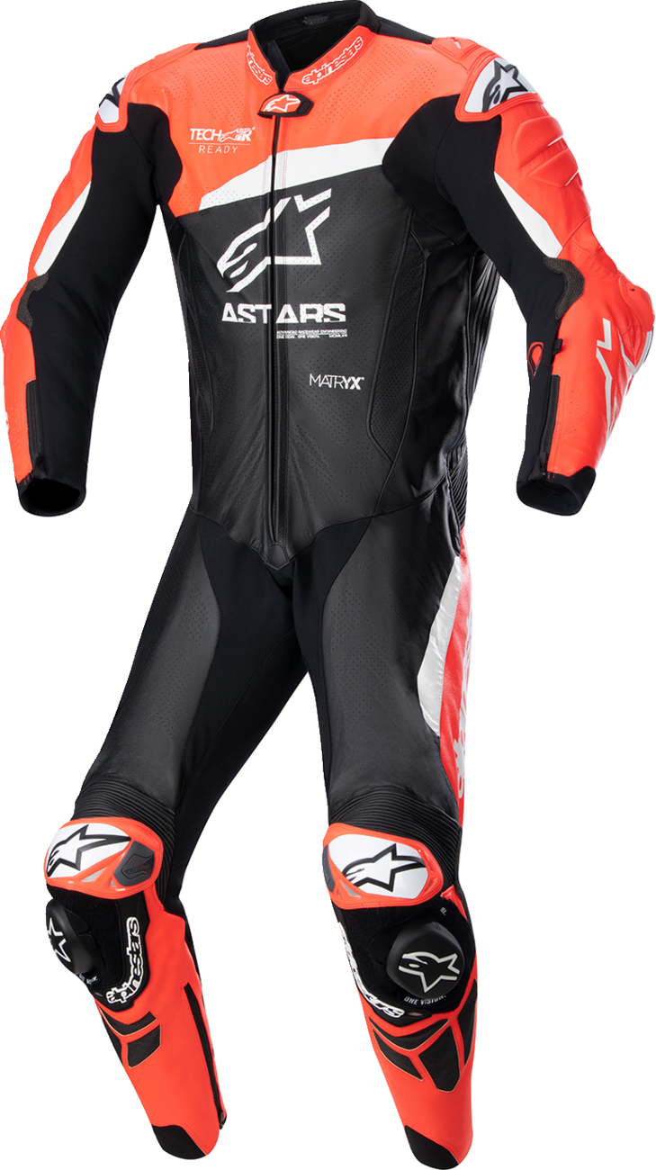 Traje de cuero ALPINESTARS GP Plus v4 - Negro/Rojo Fluo/Blanco - US 46 / EU 56 3150523132156 