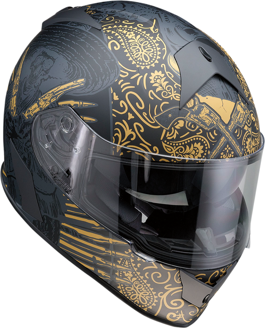 Z1R Warrant Helmet - Sombrero - Black/Gold - Small 0101-14171