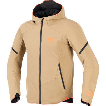 ALPINESTARS Aeroshell Waterproof Jacket - Dark Khaki/Black/Orange Fluo - 4XL 3200226-8038-4X