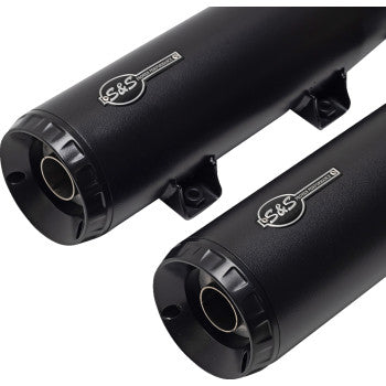 S&S CYCLE Grand National Slip-On Mufflers - Black - 49-State Indian 4110-266