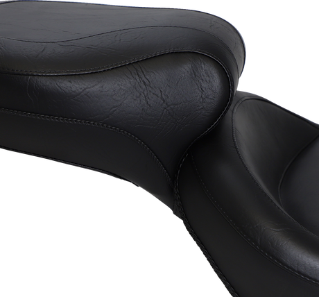 MUSTANG Vintage Style Seat - Wide - Smooth - Black - FXST/FLST 75073