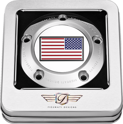 FIGURATI DESIGNS Timing Cover - 5 Hole - American - Stainless Steel FD20-TC-5H-SS