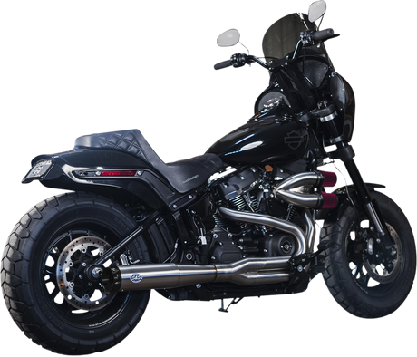 S&S CYCLE SuperStreet 2:1 50 State Exhaust System - M8 Softail - Stainless Steel 550-0996B