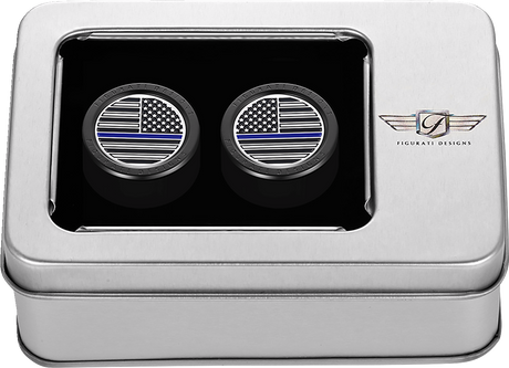 FIGURATI DESIGNS Docking Hardware Covers - American Flag - Contrast Cut - Black FD71-DC-2730-BK