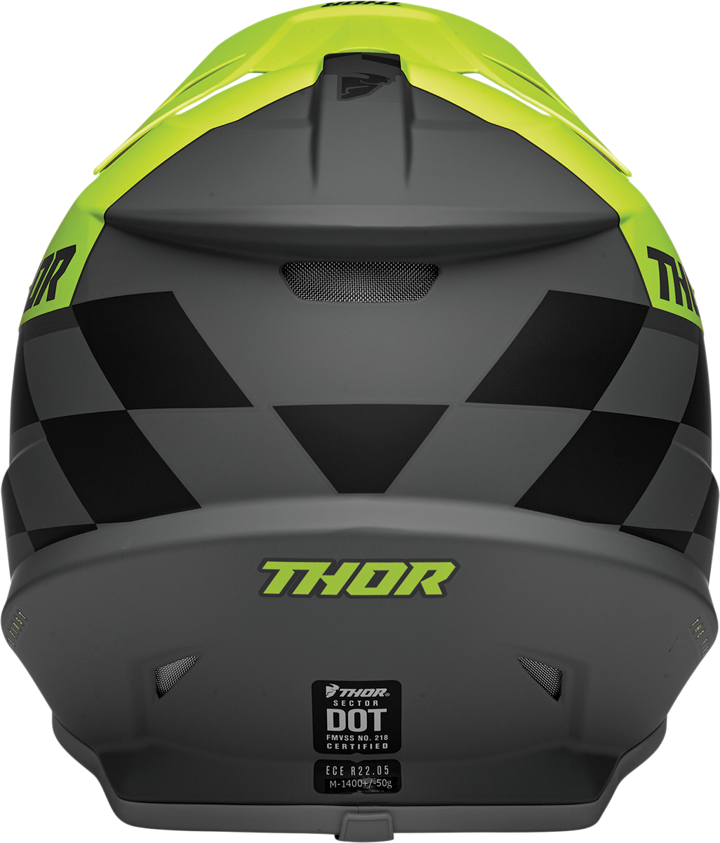 THOR Sector Helmet - Birdrock - Gray/Acid - 2XL 0110-7365