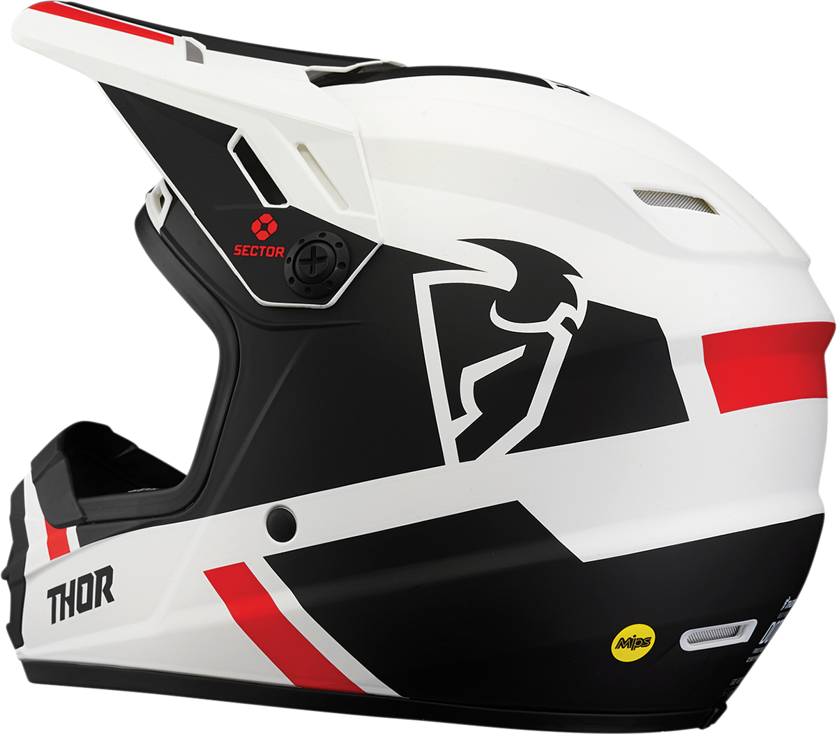 THOR Youth Sector Helmet - Split - MIPS - White/Black - Small 0111-1359