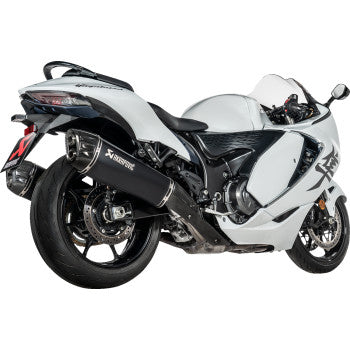 AKRAPOVIC Slip-On Line Mufflers - Titanium Black - Suzuki GSX-1300R Hayabusa S-S13SO4-HRAATBL/1 1811-4838