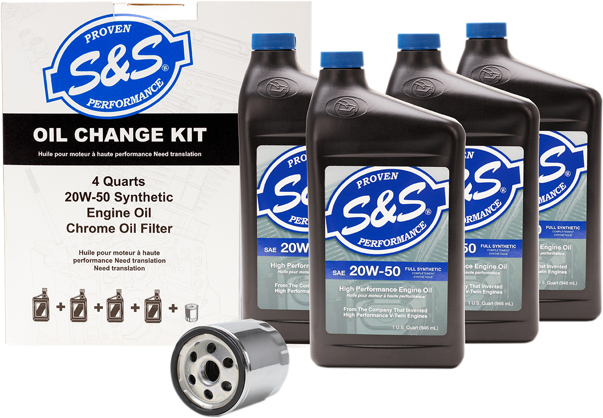 S&S CYCLE Oil Change Kit for EVO/XL 153965