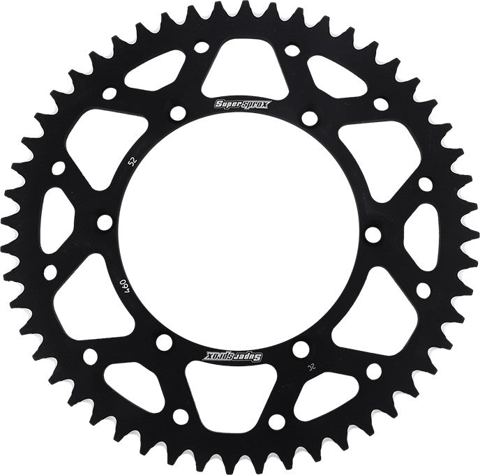 SUPERSPROX Rear Sprocket Aluminum 52t-520 Blk Kaw RAL-460-52-BLK