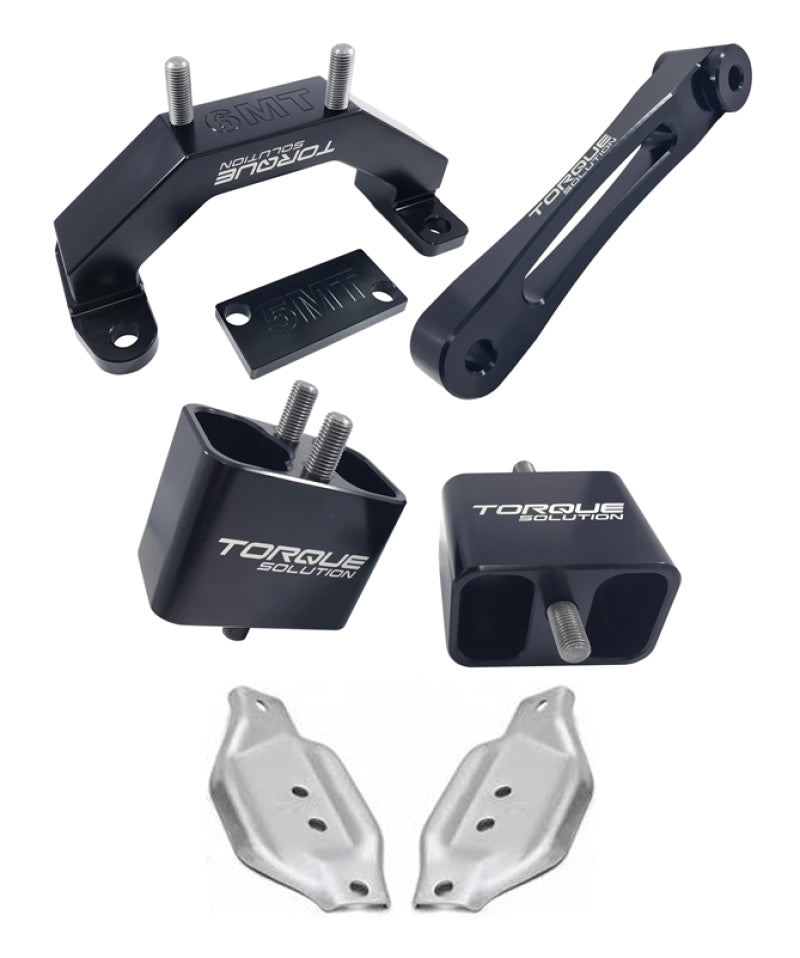 Torque Solution Engine & Transmission Mount Kit w/ Mount Plates 02-14 Subaru WRX / 04+ Subaru STI TS-SU-123SB-PL