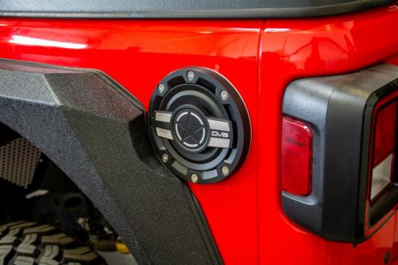 DV8 Offroad 2018+ Jeep JL Aluminum Fuel Door for 20-Pres Wrangler D-JL-190004-MIL