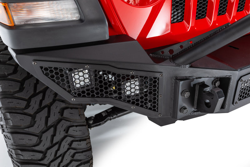 Go Rhino 07-20 Jeep Wrangler JL/JLU/JK/JKU/Gladiator JT Rockline Full Width Bumper w/ Overrider 331201T