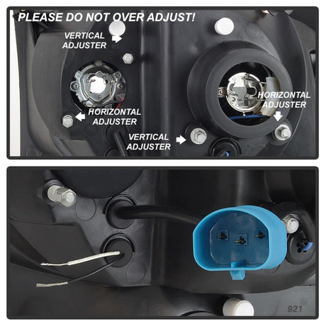 Spyder 99-04 Ford F250 Super Duty Projector Headlights - Light Bar - Black PRO-YD-FF25099V2-LB-BK 5084491