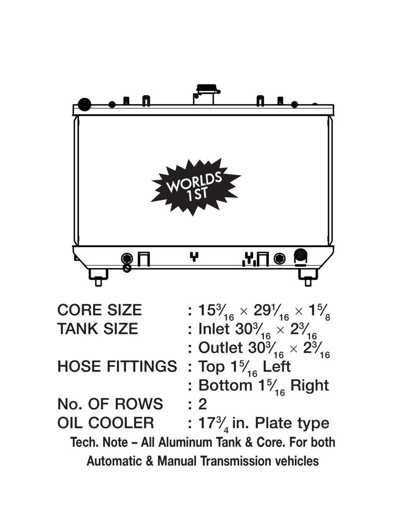 CSF 10-12 Chevrolet Camaro V8 Radiator 7003