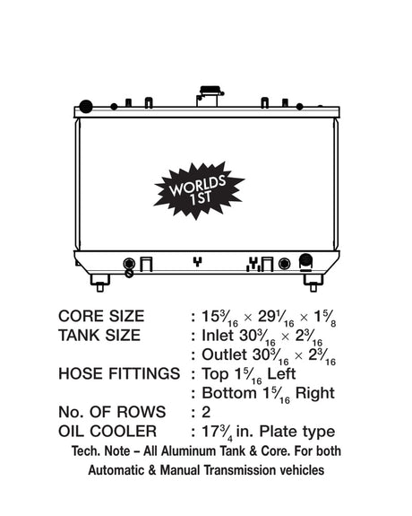 CSF 10-12 Chevrolet Camaro V8 Radiator 7003