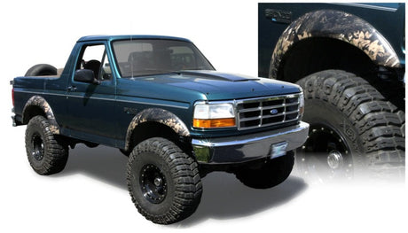 Bushwacker 92-96 Ford F-150 Styleside Extend-A-Fender Style Flares 4pc 81.0/96.0in Bed - Black 20904-11