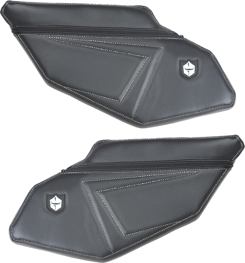 PRO ARMOR Stock Rear Door Knee Pads With Storage White Stitching P P1910Y331WH