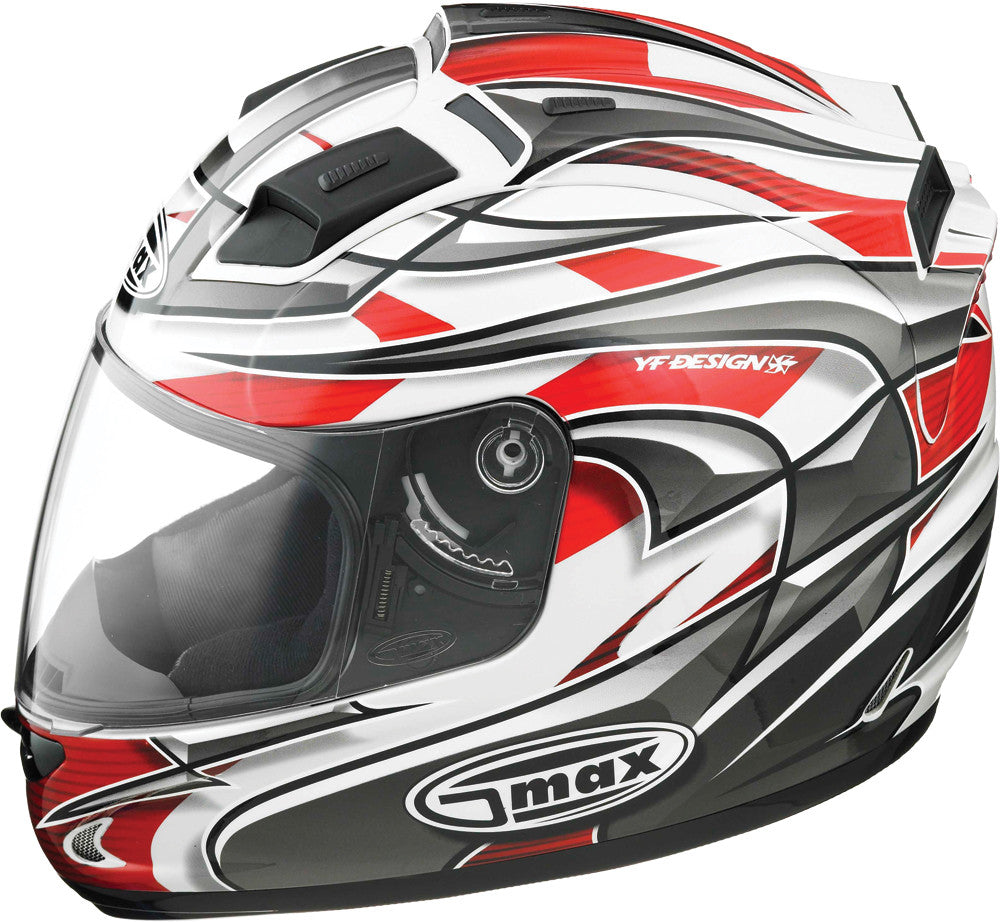 GMAX Gm-68 Full Face Max White/Red/Black 2x 768208 TC-1