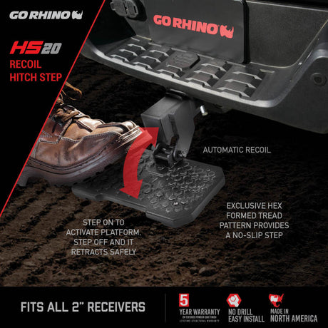 Go Rhino HS-20 Hitch Bumper Step HS2012T