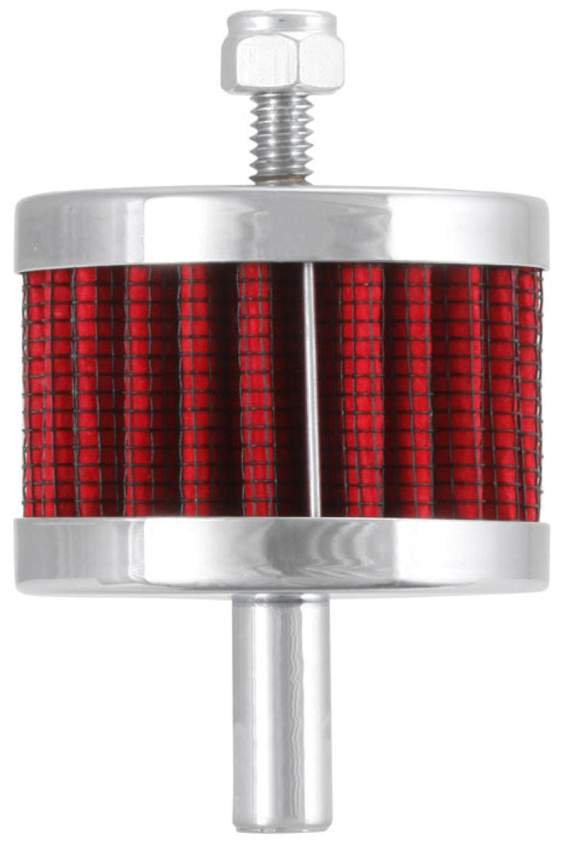 K&N Steel Base Crankcase Vent Filter 3/8in OD Tube  2in OD 1-1/2in Height 62-1090