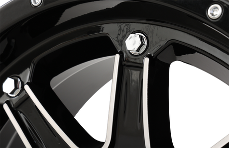 HIGH LIFTER Wheel - HL4 - Front/Rear - Gloss Black w/Machined - 14x7 - 4/137 - 4+3 (+10 mm) 14HL04-1137