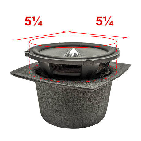 DEI Speaker Baffles 5.25in Round 6.5in Wide 6.5 Height 2.5in Deep Pair 50321