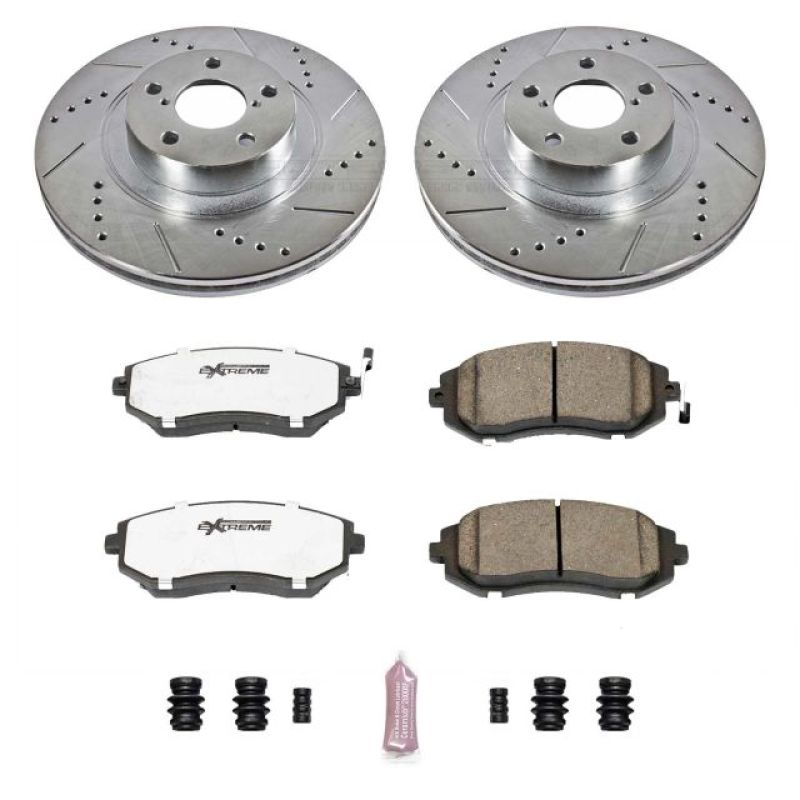 Power Stop 04-06 Subaru Baja Front Z26 Street Warrior Brake Kit K3038-26
