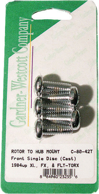 GARDNERWESTCOTT Front Brake Rotor Torx Torx Buttonhead Chrm 84-Up C-80-42T