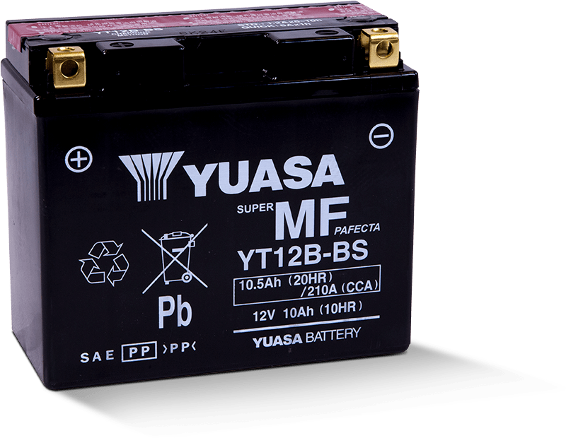 Yuasa YT12B-BS Maintenance Free 12 Volt AGM Battery (Bottle Supplied) YUAM6212B