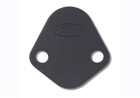 Ford Racing Fuel Pump Block Off Plate - Black Crinkle Finish w/ Ford Oval 302-291