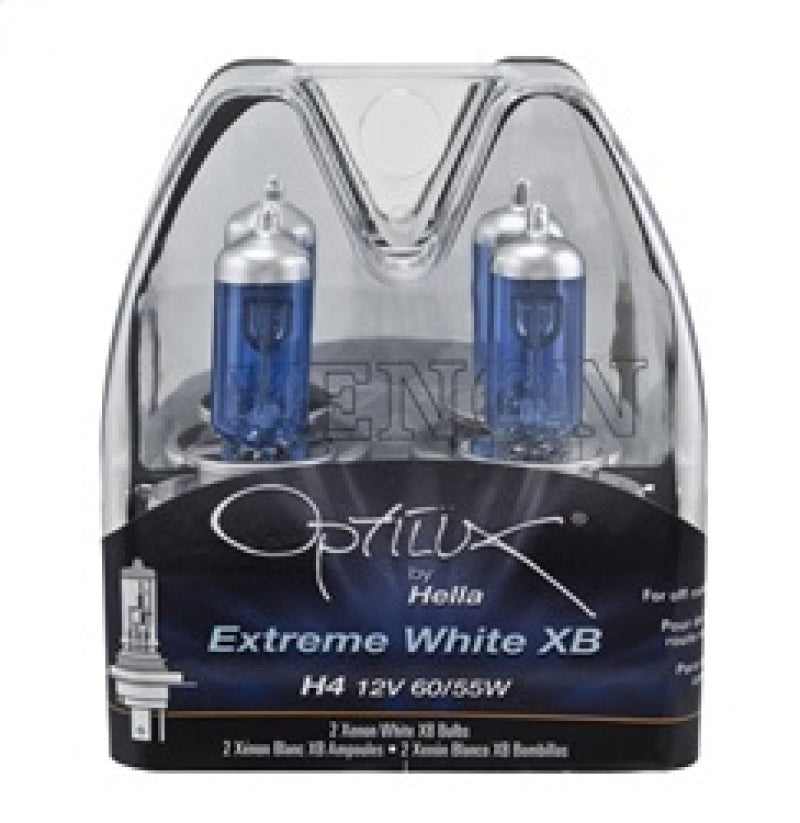 Hella Optilux 12V 60/55W H4/9003 P43t Extreme White XB Bulb (Pair) LAH71071352